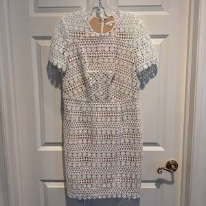 Shoshanna Beaux Mini Dress in Ivory size 12